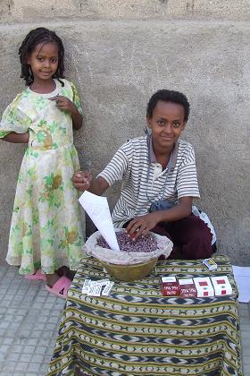 Children selling peanuts (foul) - Keren Eritrea.
