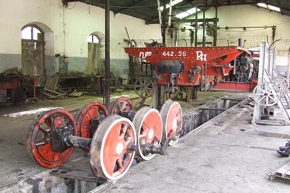 Steam shed of the Asmara railway station - Asmara Eritrea.