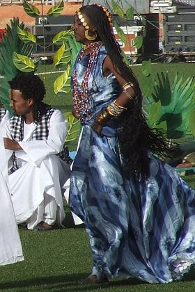 Bedawit woman, Independence Day ceremonies - Asmara Stadium.
