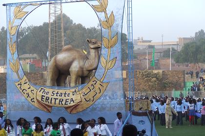 Show by students, Independence Day ceremonies - Asmara Stadium.