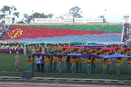 National Anthem, Independence Day ceremonies - Asmara Stadium