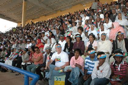 The audience watching the Independence Day ceremonies - Asmara Stadium