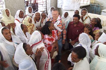 Decorated tourist - Fish market Harnet Avenue Asmara Eritrea.