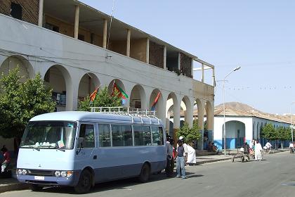 Bus stop in Keren - Keren Eritrea.