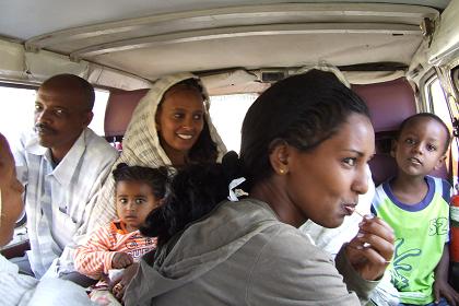Cozy interior of the mini bus - Keren Eritrea.