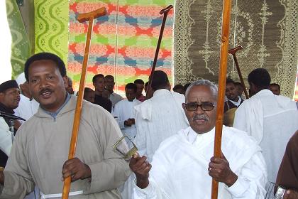 Priests singing religious songs - Festival of Mariam Dearit - Keren Eritrea.