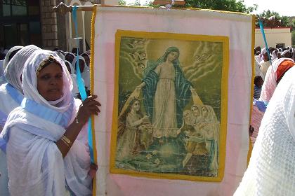 Procession around the tree - Festival of Mariam Dearit - Keren Eritrea.