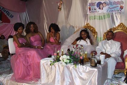 Berhe and Lemlem and the brides maids - Asmara Eritrea.