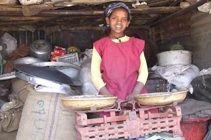 Young shopkeeper, Medeber market - Asmara Eritrea.