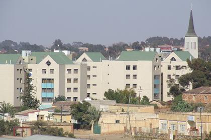 Modern housing blocks Ferrovia Asmara Eritrea.