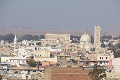 View on over Asmara from the Nda Korkos Orthodox Church.
