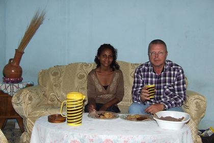 Lunch with Semhar and her family - Asmara Eritrea.