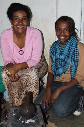 Coffee ceremony with Freweini and Yodit - Asmara Eritrea.