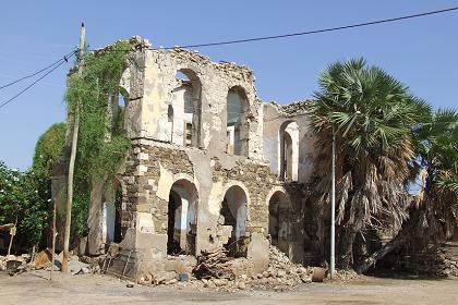Ruins of a traditional house - Batse Island Massawa Eritrea.