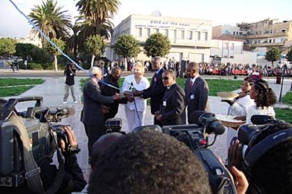 Inauguration of Pushkins monument - Asmara Eritrea.