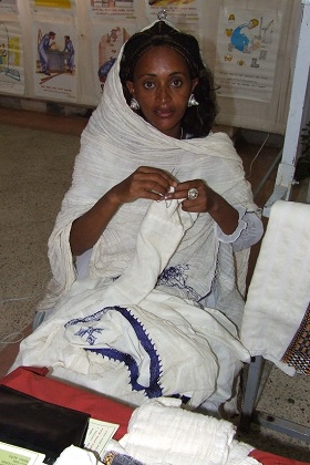 Natsenet Selemun Textile Embroidery - Exhibition of the Eritrean Ministry of Labor and Human Welfare - Asmara Expo.