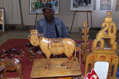Kebede Tedeses contemporary handicraft at the exhibition of the Eritrean Ministry of Labor and Human Welfare - Asmara Expo.
