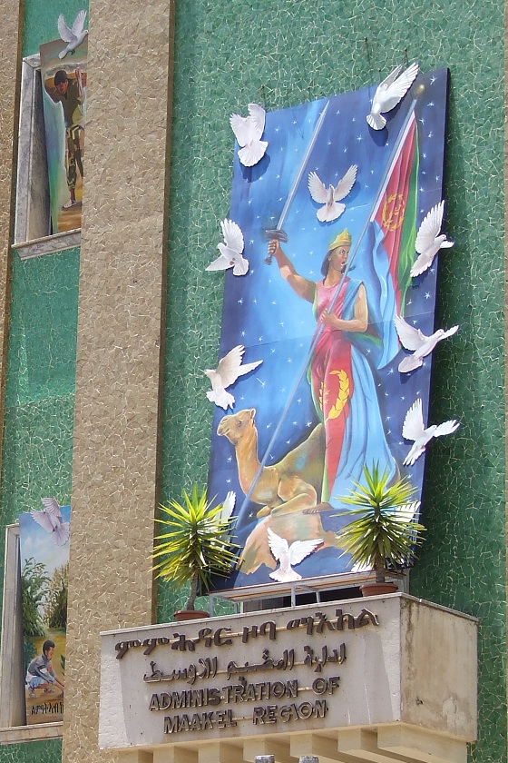 Decorated Municipality of Asmara - Harnet Avenue Asmara Eritrea.