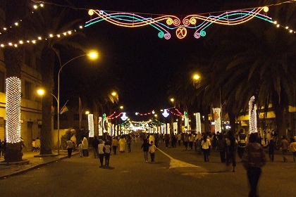Iluminated Harnet Avenue - Asmara Eritrea.