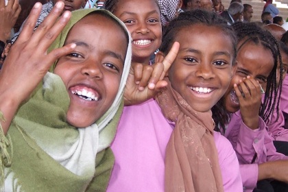 "Salena!" (picture us!) - Bahti Meskerem grandstand Asmara Eritrea.