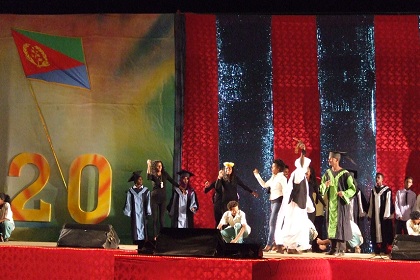 Drama in the Tigre ethnic language - Bahti Meskerem stage Asmara Eritrea.