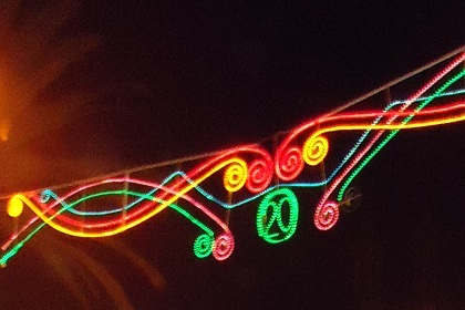 Independence Day illumination - Harnet Avenue Asmara Eritrea.
