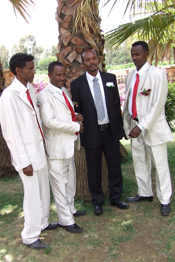 Photo session in the garden of the Asmara Palace Hotel.