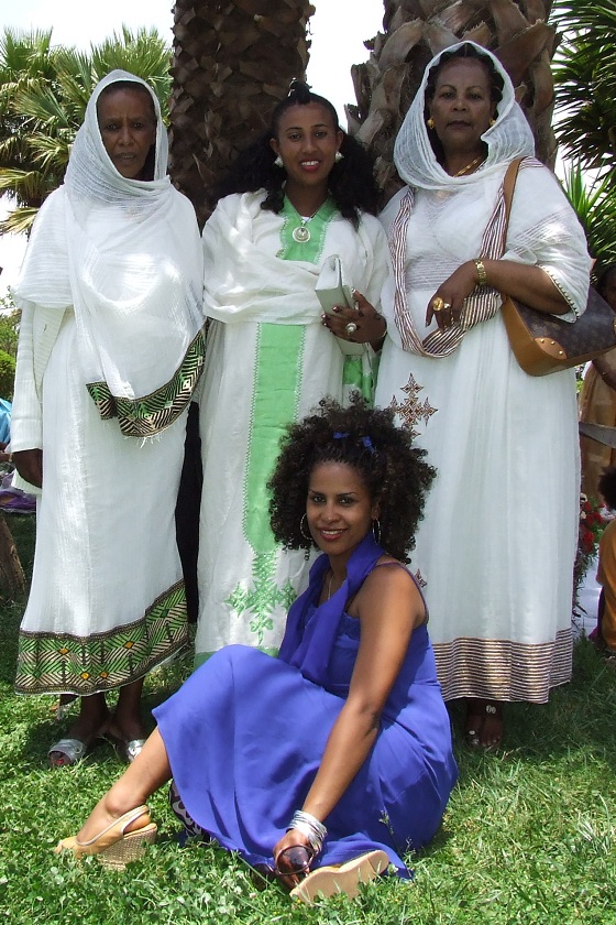 Photo session in the garden of the Asmara Palace Hotel.