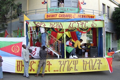 Dawit Caravel Furniture preparations for the Carnival - Semetat Avenue Asmara.