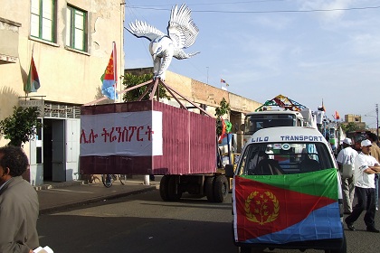 Preparations for the Carnival - Tegadelti Street Asmara.