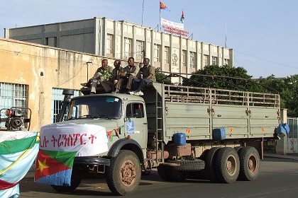 Waiting for the Carnival - Tegadelti Street Asmara.