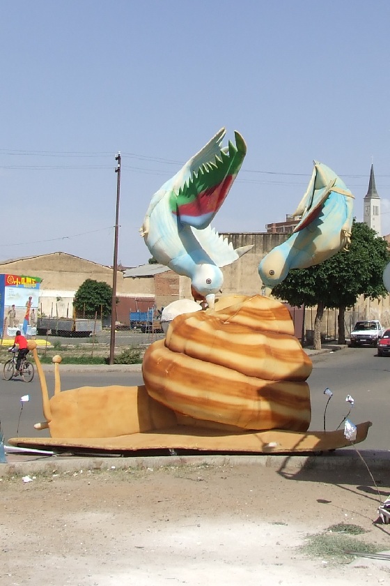 Preparations for the Carnival - Medeber Asmara Eritrea.