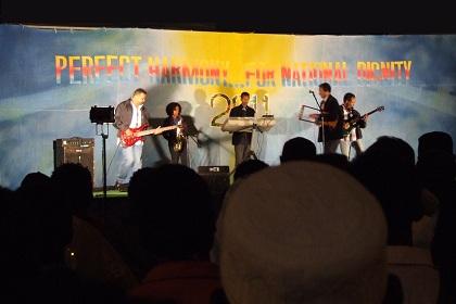 Live music City Park stage - Harnet Avenue Asmara Eritrea.