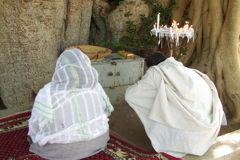 Women praying at the Mariam Dearit shrine of the Holy Mary - Keren Eritrea.
