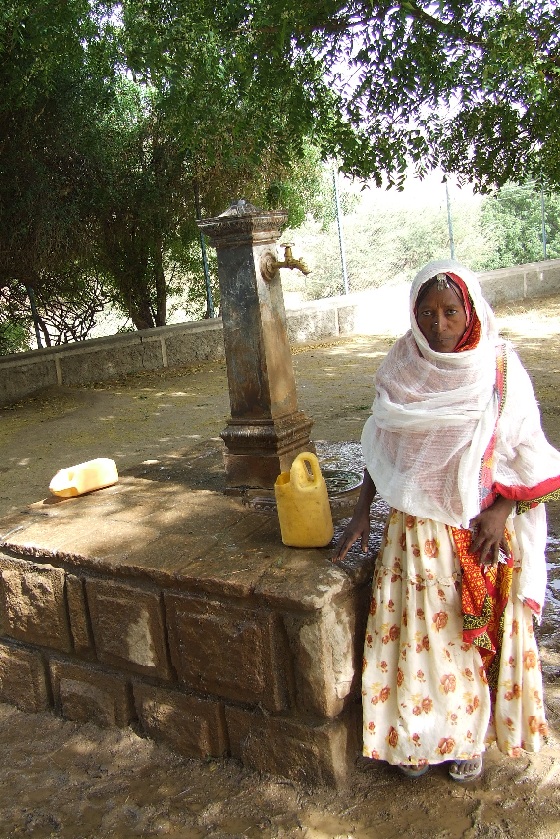 Local woman collecting water - Mariam Dearit Keren Eritrea.