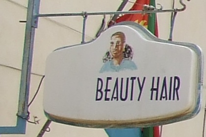 Hairdressers signboard - Keren Eritrea.