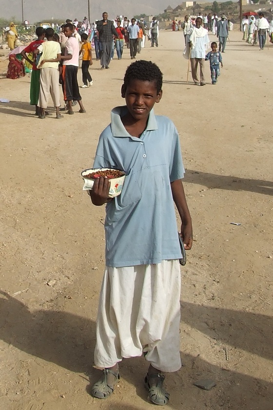 Boy selling atar (chickpeas) - Mariam Dearit Keren Eritrea.