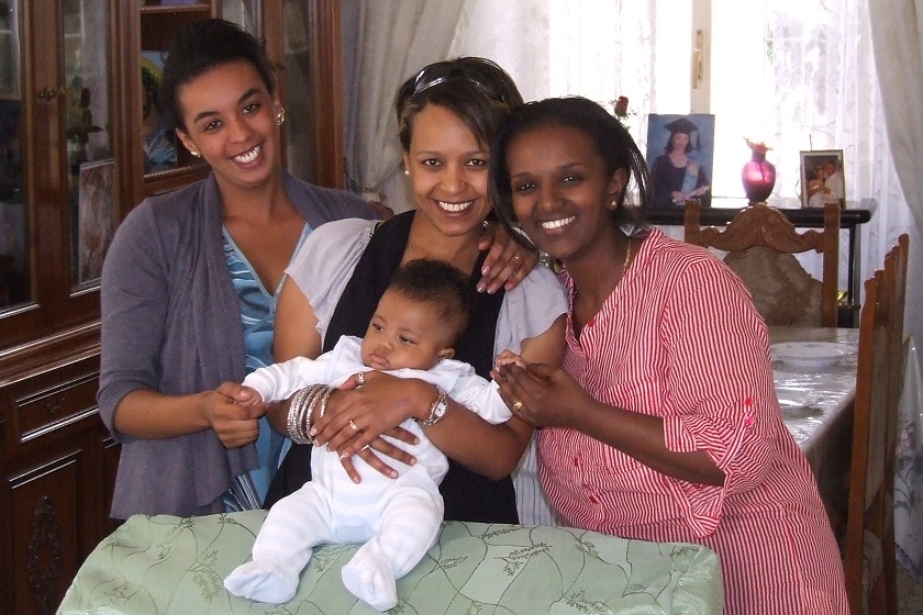 Ikram, Semhar, Luwam and baby Aron - Asmara Eritrea.