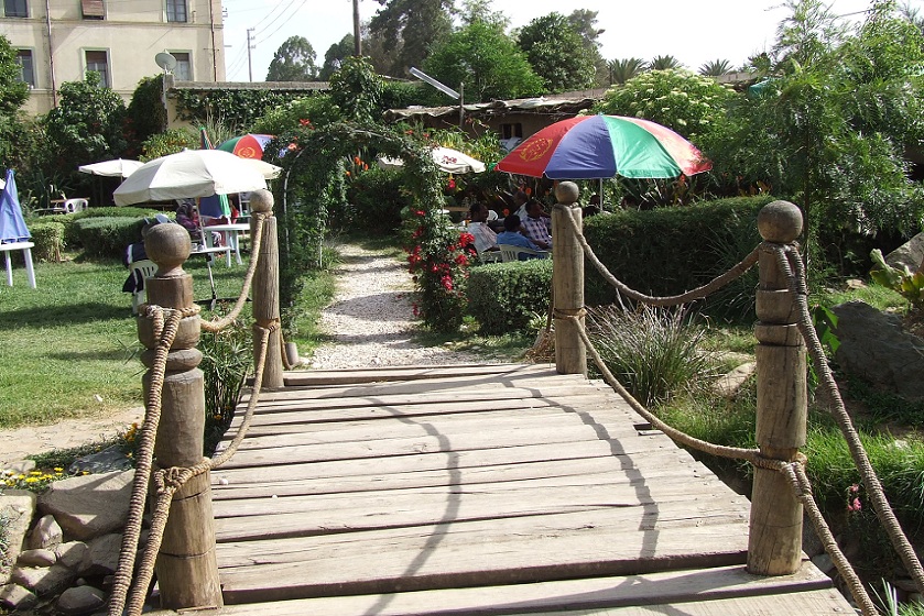 Garden of the Conference Hall (National Confederation of Eritrean Workers) - Asmara Eritrea.