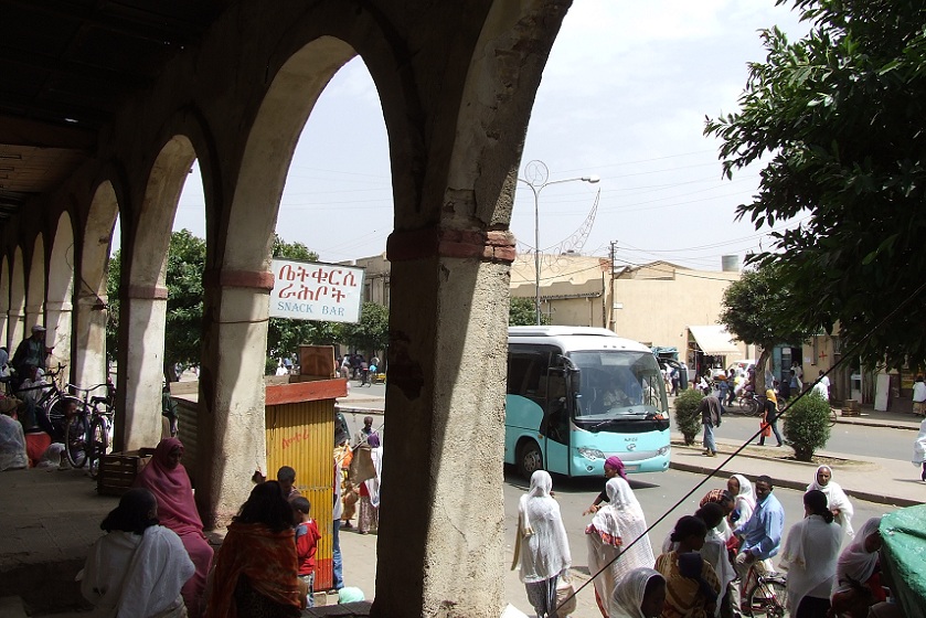 View from the shops - Afabet Avenue Asmara Eritrea.