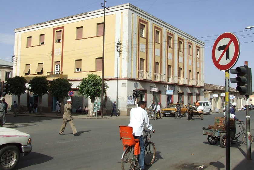 Shops and apartments - Nakfa Avenue Asmara Eritrea.