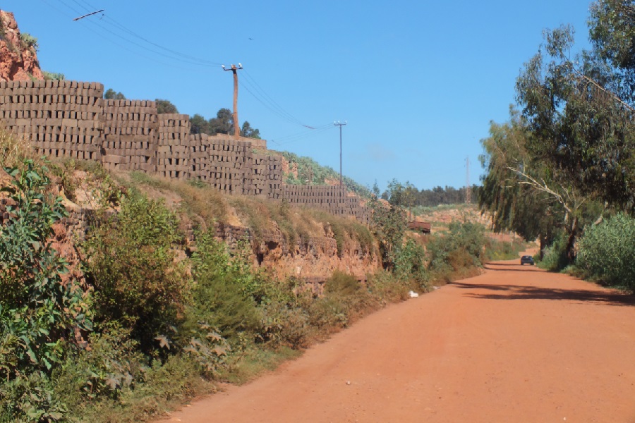 Stocks of bricks - Road to Adi Nefas Asmara Eritrea.