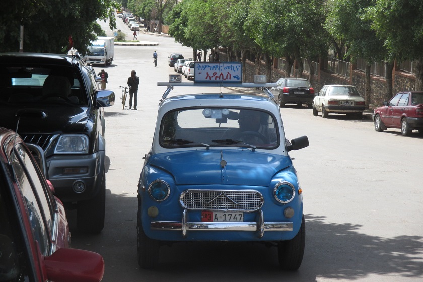 Driving School Fiat old timer - Beirut Street Street Asmara Eritrea.