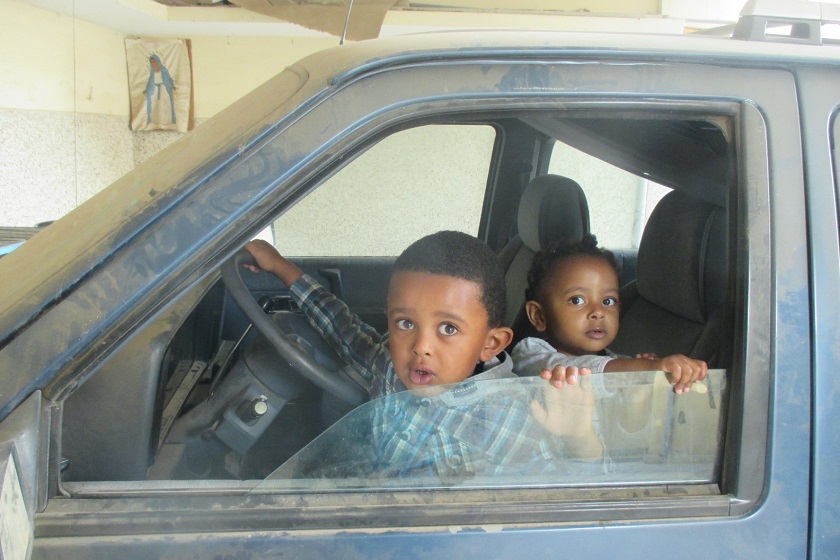 Young driver and his sister - Kohayto Street Asmara Eritrea.